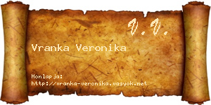 Vranka Veronika névjegykártya